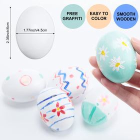 Xinnun painting-ready wooden Easter egg for vibrant coloring and personal designs.