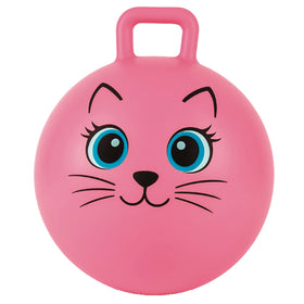 Xino Sports hopping ball handle closeup with sturdy grip for safe jumping