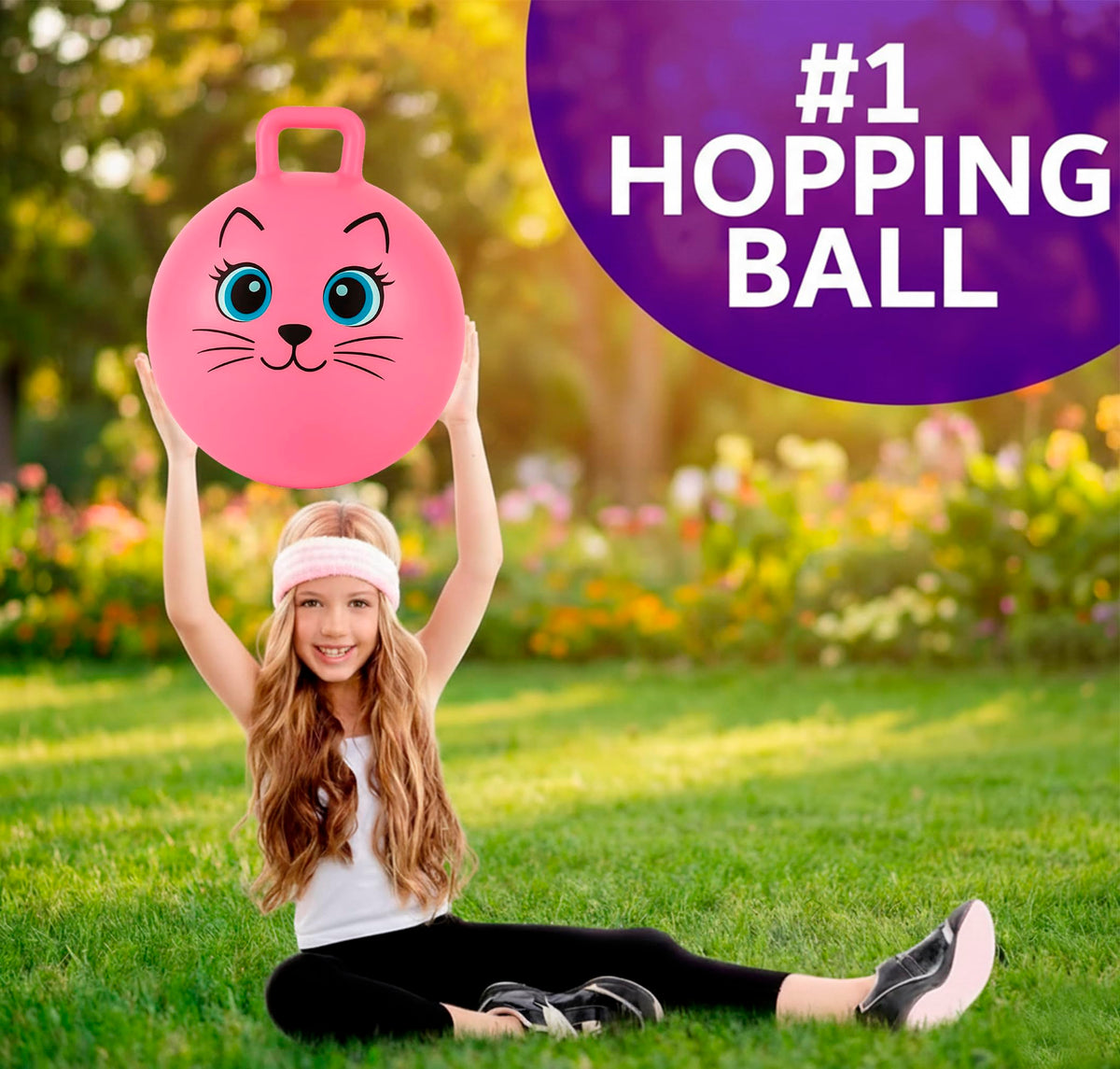 Xino Sports hopper ball used indoors by a child showcasing versatile play