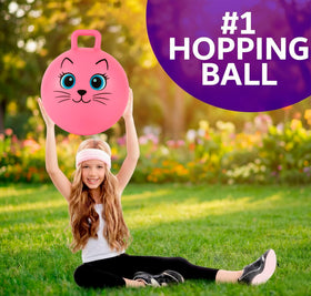 Xino Sports hopper ball used indoors by a child showcasing versatile play
