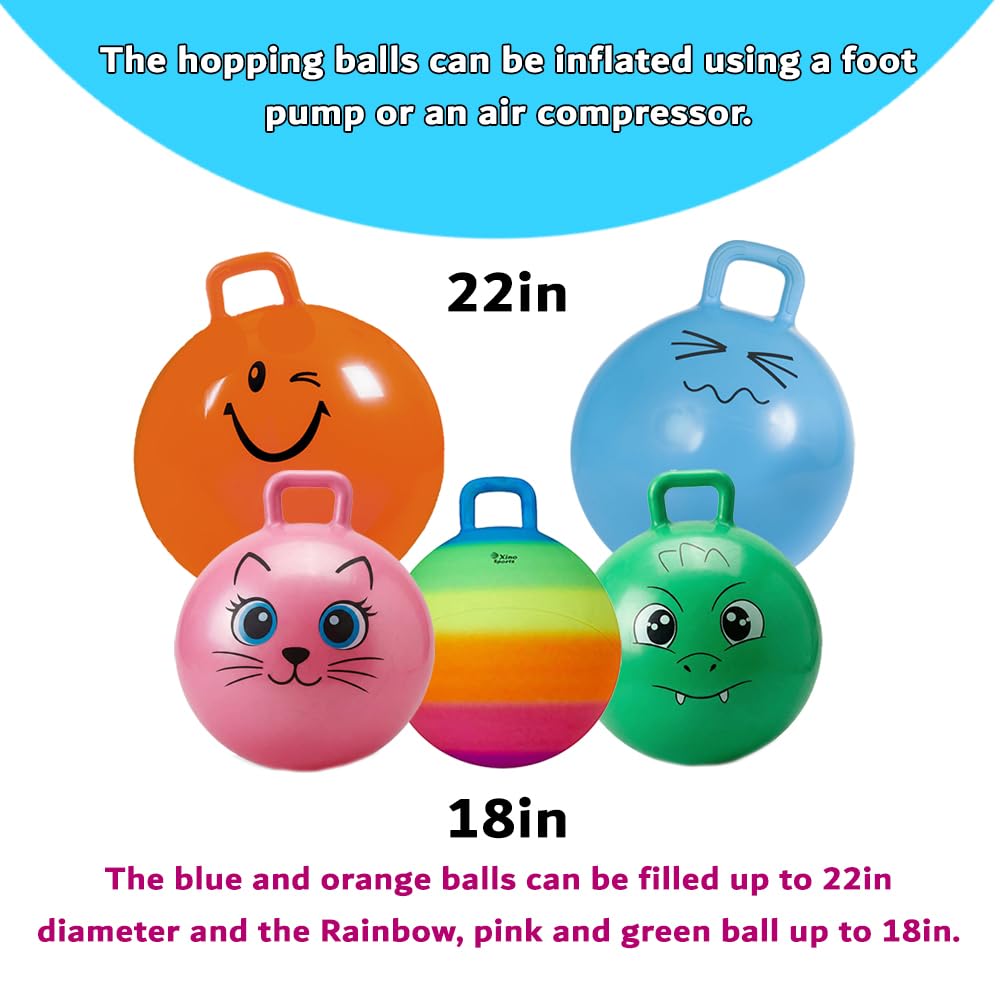 Xino Sports hopping ball in outdoor play on grass for active use