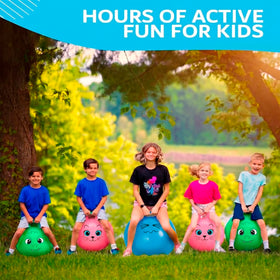 Xino Sports pink hopper ball side view highlighting color and durability for play