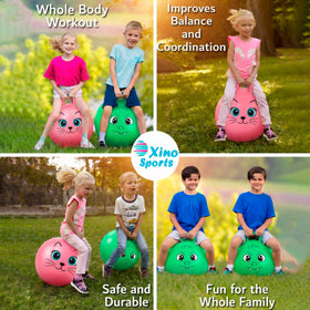 Xino Sports hopper ball supports up to 130 pounds for growing kids