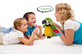 Xinrirong Talking Parrot plush—gift-ready design for birthdays or holidays.