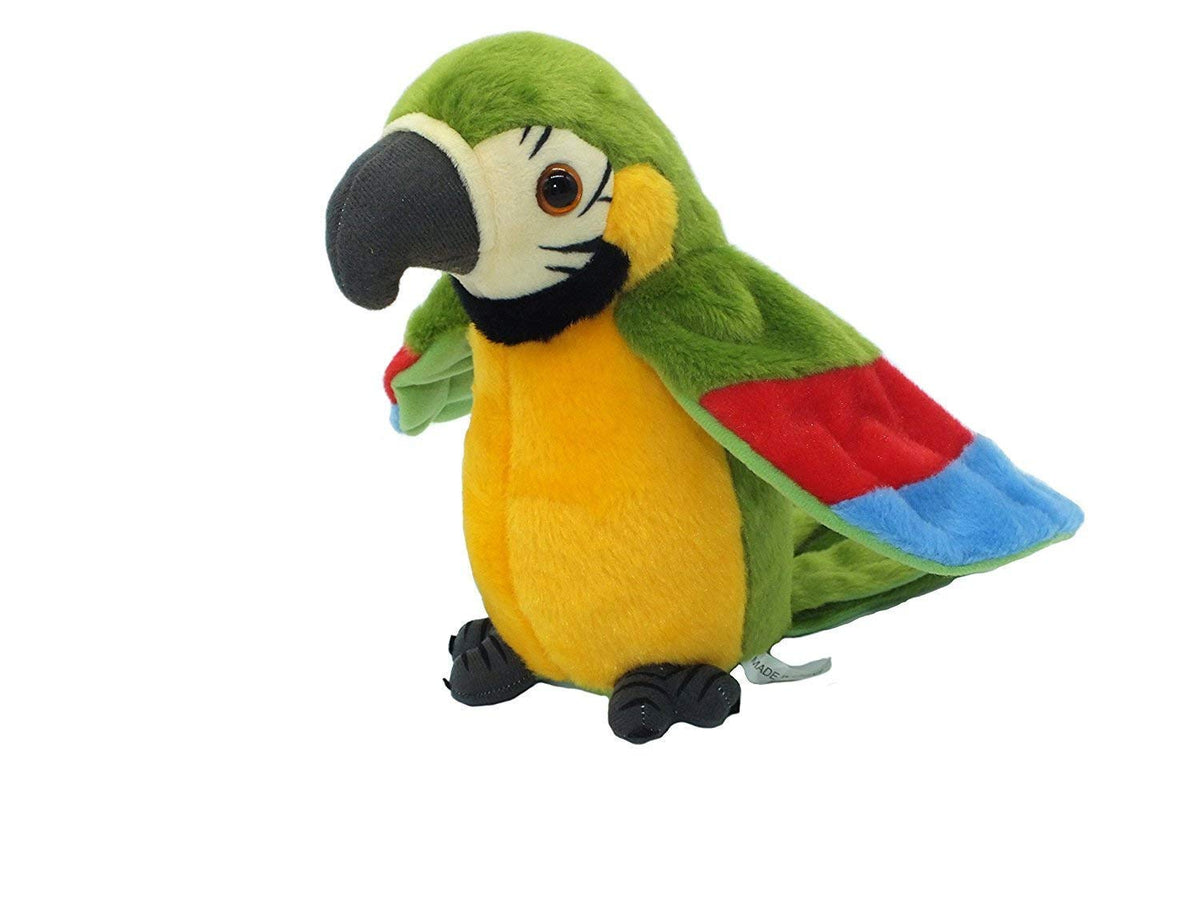Xinrirong Talking Parrot plush—multilingual repeat, echoes your phrases for interactive language play.