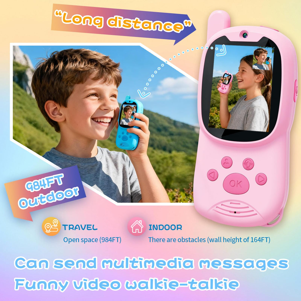 Rechargeable battery on XINSENMAO walkie talkie provides long playtime
