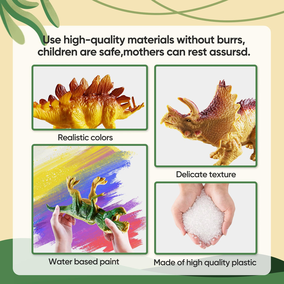 XINSITE non-toxic PVC safety standard dinos designed for safe play