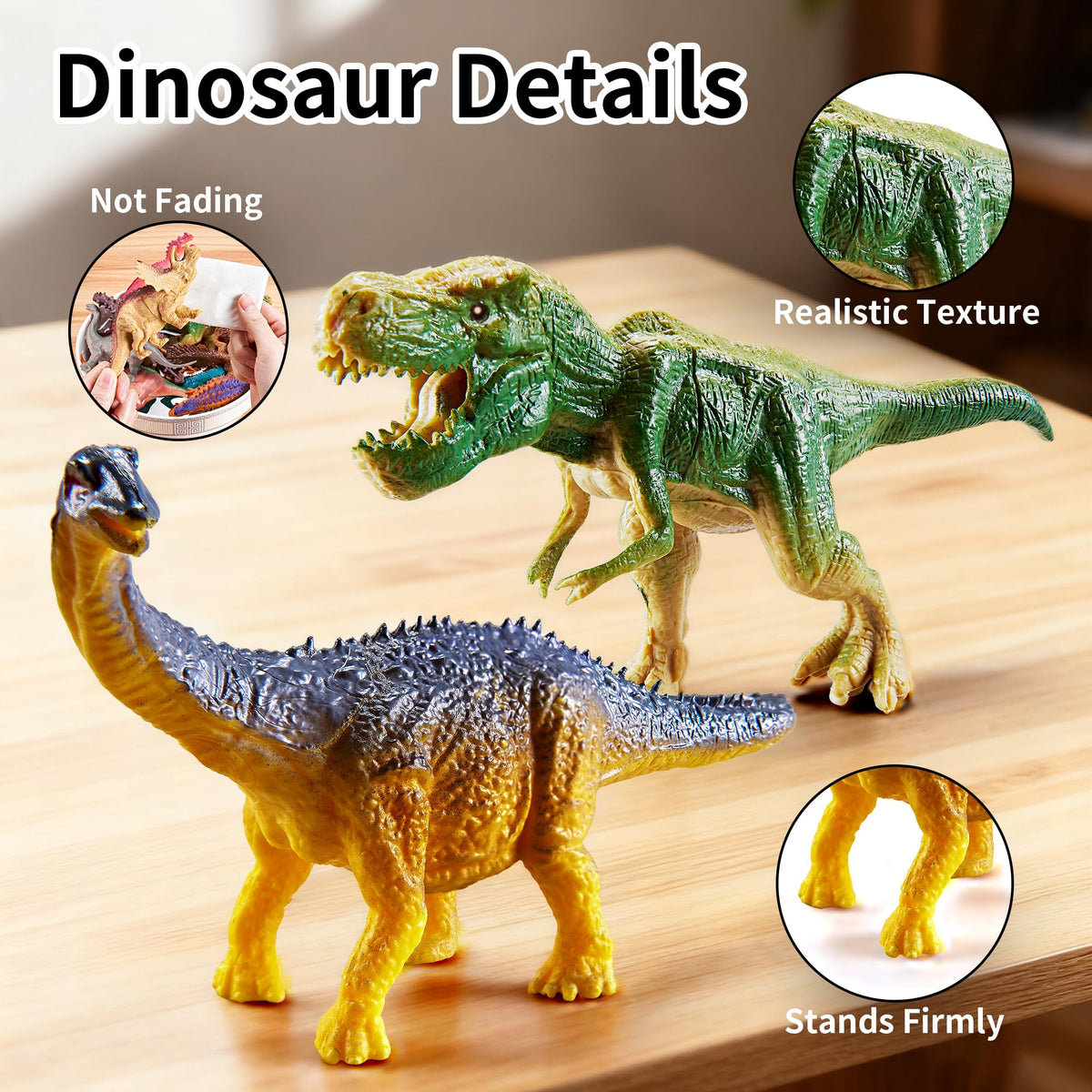 XINSITE storage box with dinosaur image keeps figures tidy