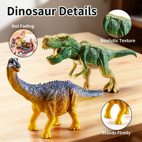 XINSITE storage box with dinosaur image keeps figures tidy