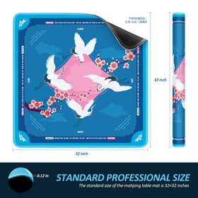 XINTONG Mahjong Mat 32x32 size fits four players comfortably