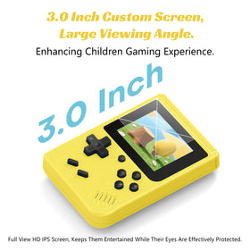 Xiskt 3.0 inch IPS display delivers vivid colors for clear travel gaming.