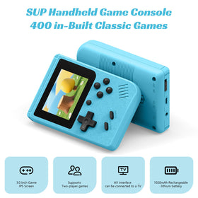 xiskt mini retro handheld console blue arcade joystick for precise in-game control