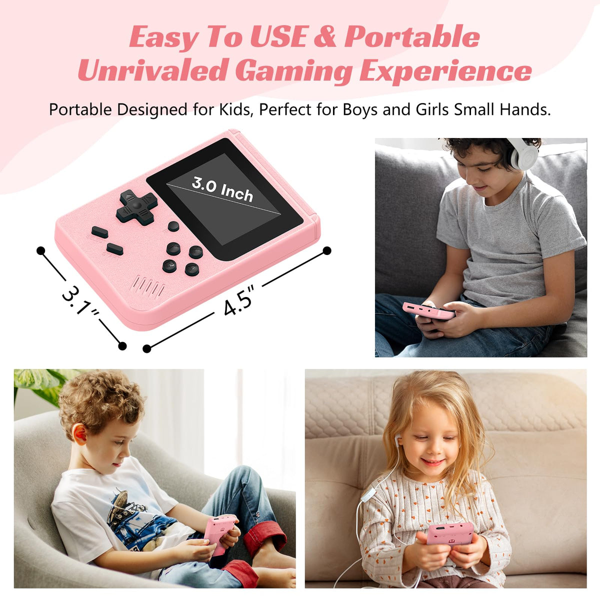 xiskt mini retro handheld usb charging view emphasizes convenient on-the-go recharge