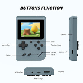xiskt retro handheld console with 400 games menu for quick play sessions