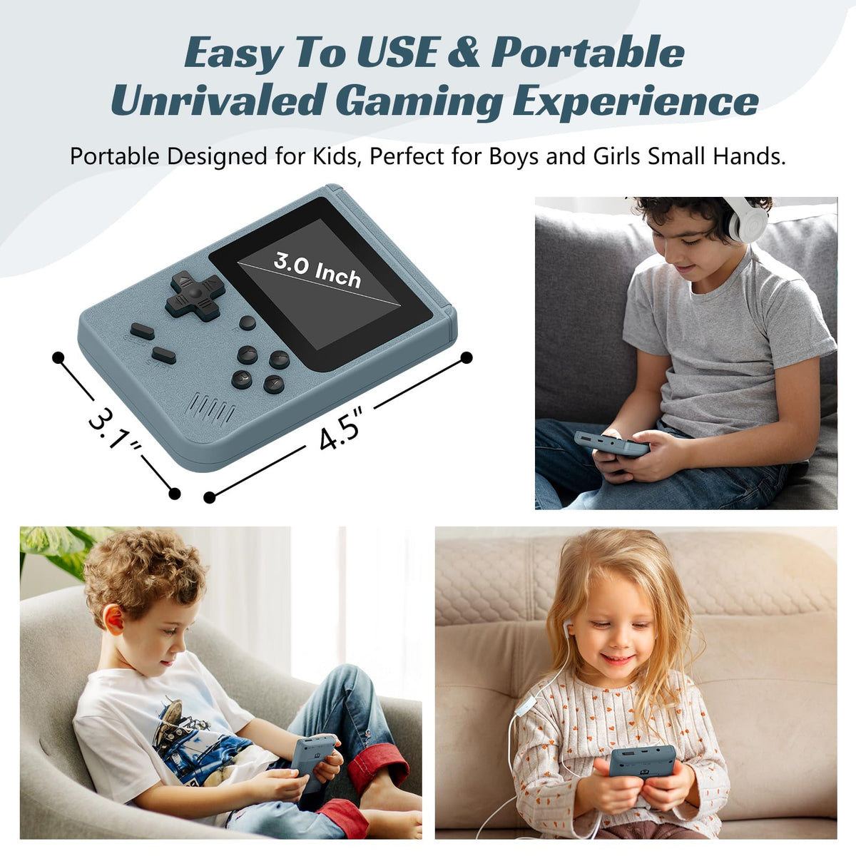 xiskt rechargeable handheld console charging via USB for uninterrupted play