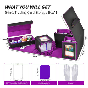 XiYeM Commander Deck Box shows dice tray for on-table use and storage.