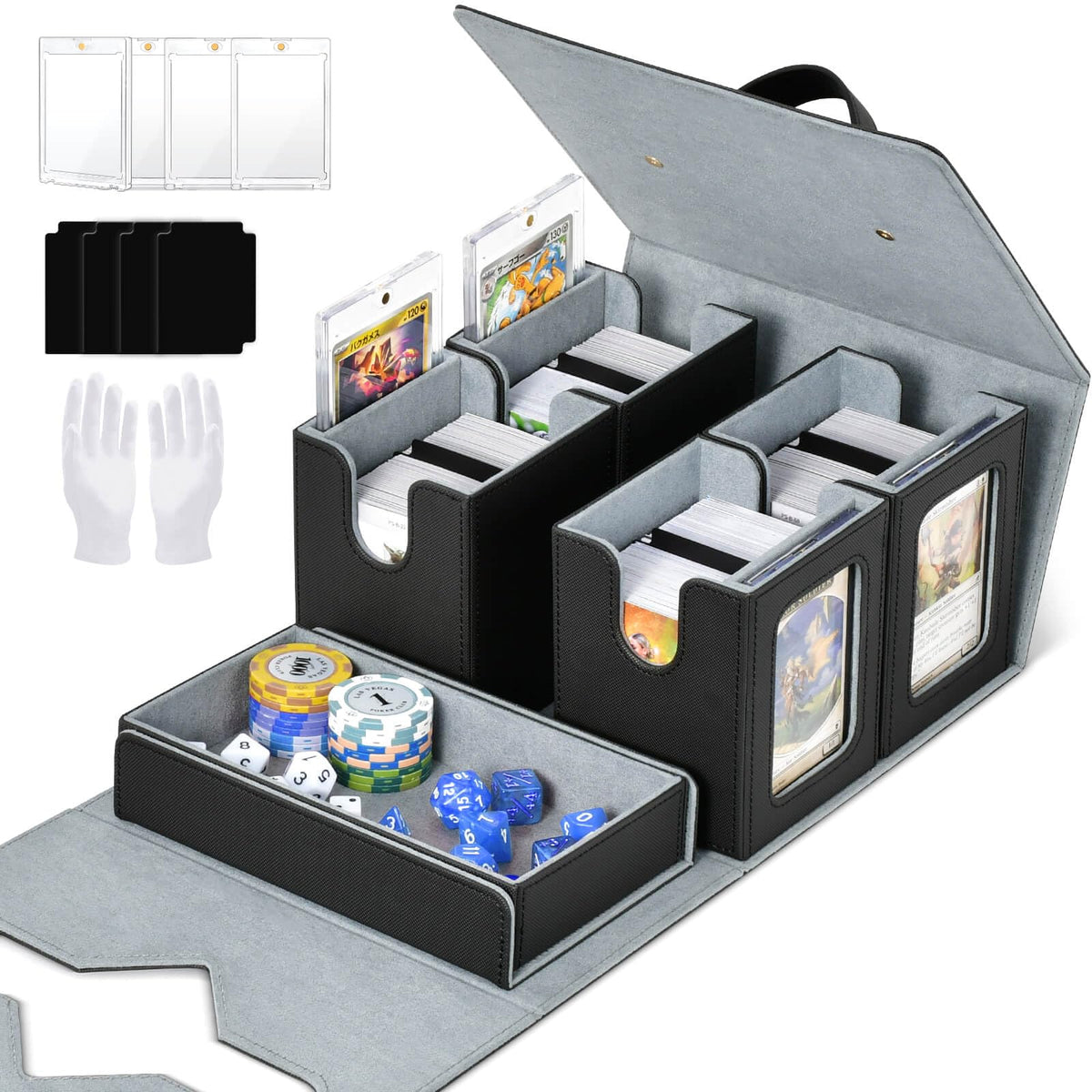 XiYeM Commander Deck Box with magnetic holders protects prized cards on the go