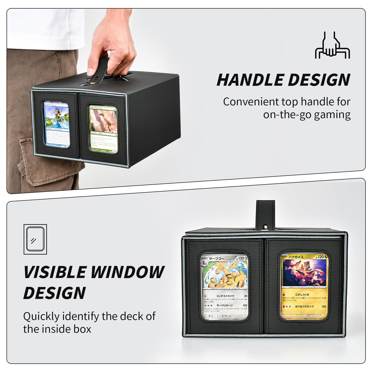 XiYeM soft fiber lining protects cards from scratches during transport