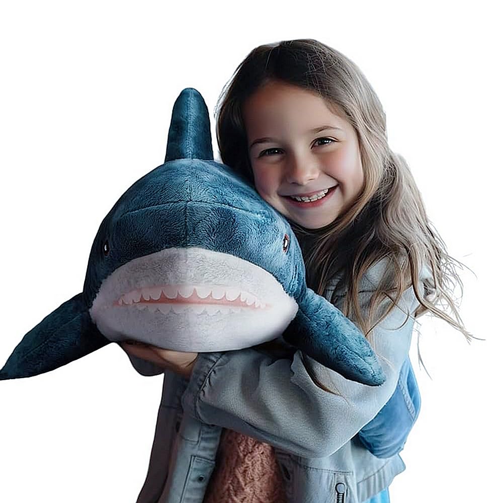 XIYUAN large shark plush for beds and cars, a cozy travel companion.