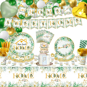 XJLANTTE housewarming balloons decorate living room for a welcoming party vibe