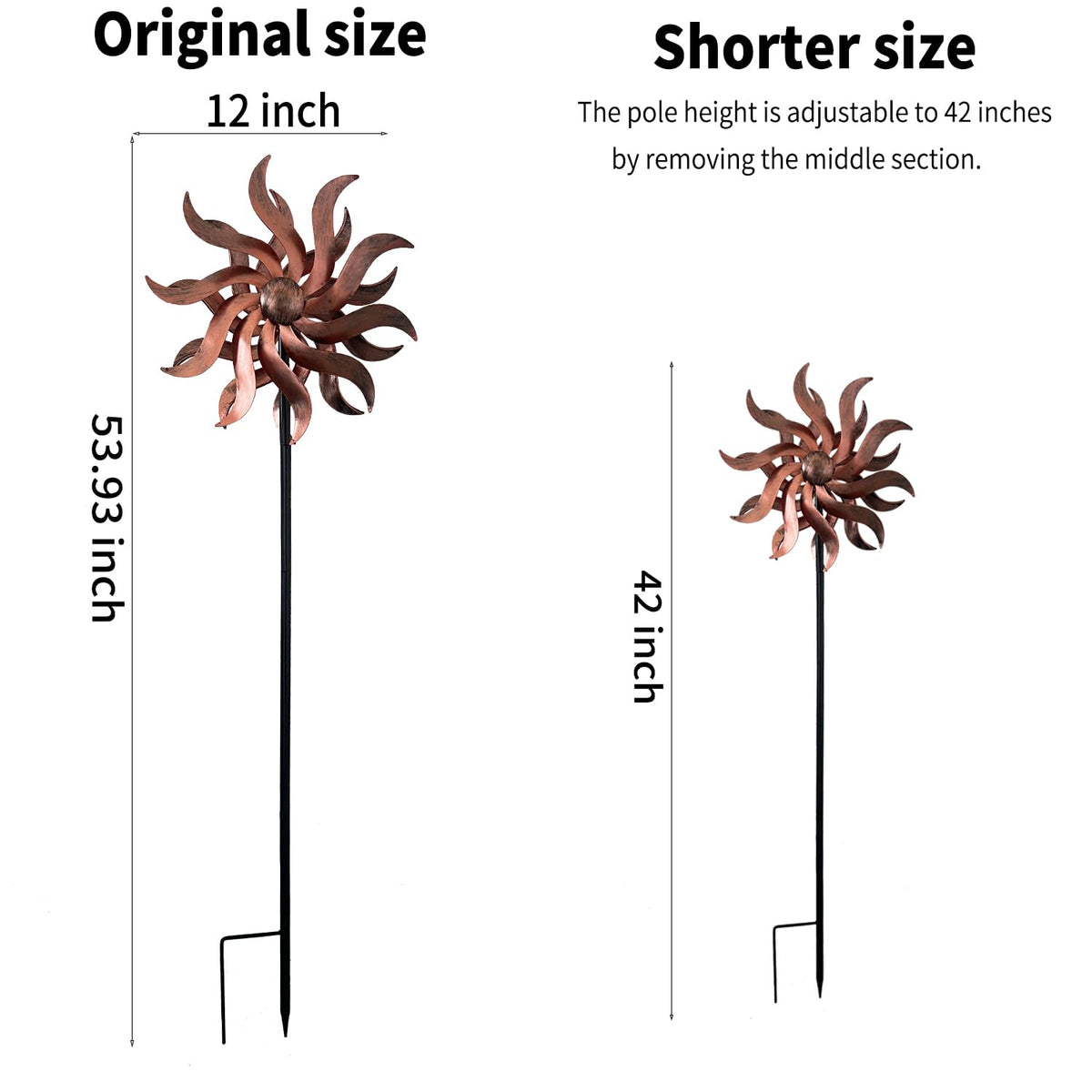 XLSWAIN 360-degree wind spinner assembly for quick, tool-free setup.
