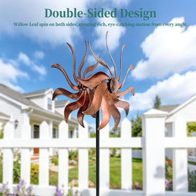 XLSWAIN Wind spinner catches sunlight for bright reflections and movement.