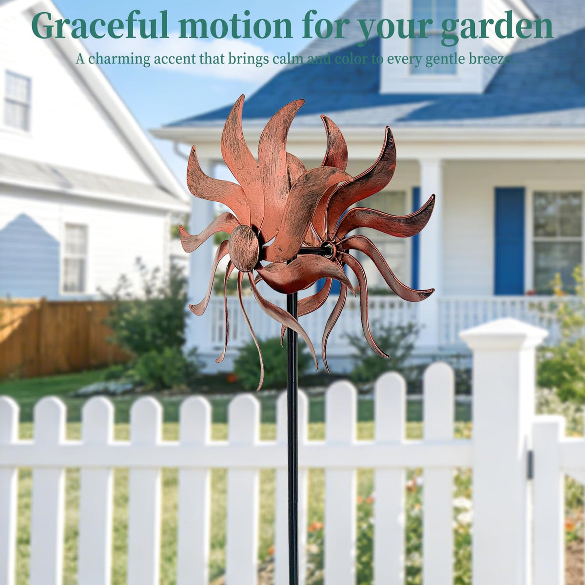 XLSWAIN Willow leaf metal sculpture adds natural charm to any garden.