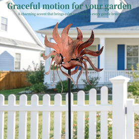 XLSWAIN Willow leaf metal sculpture adds natural charm to any garden.