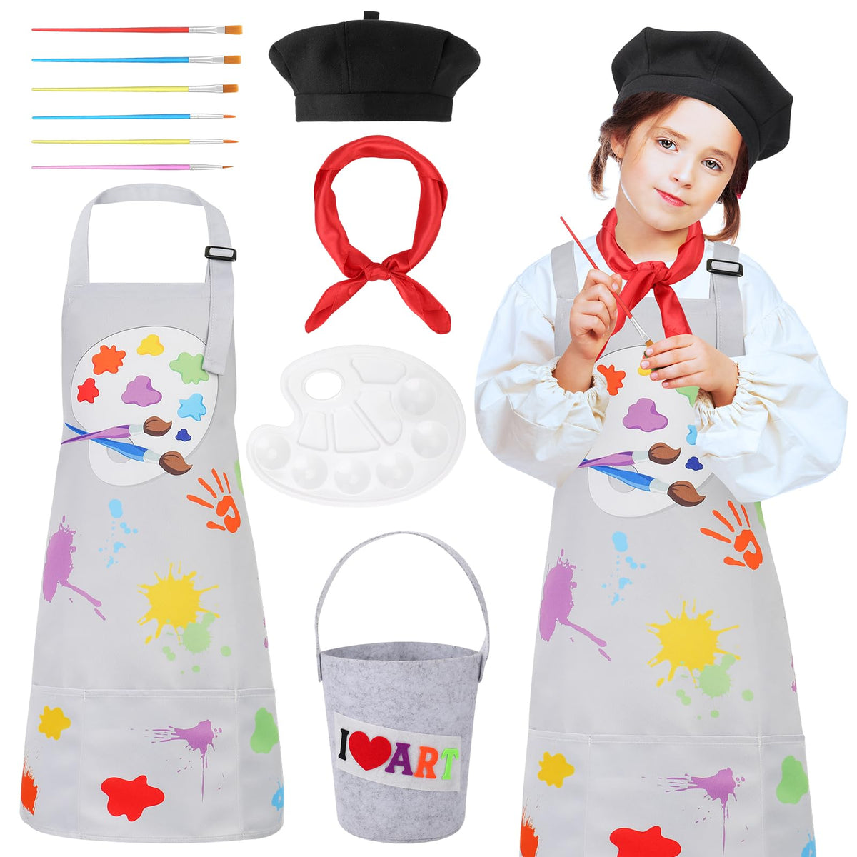 XLSXEXCL kid beret for creative play, breathable comfort