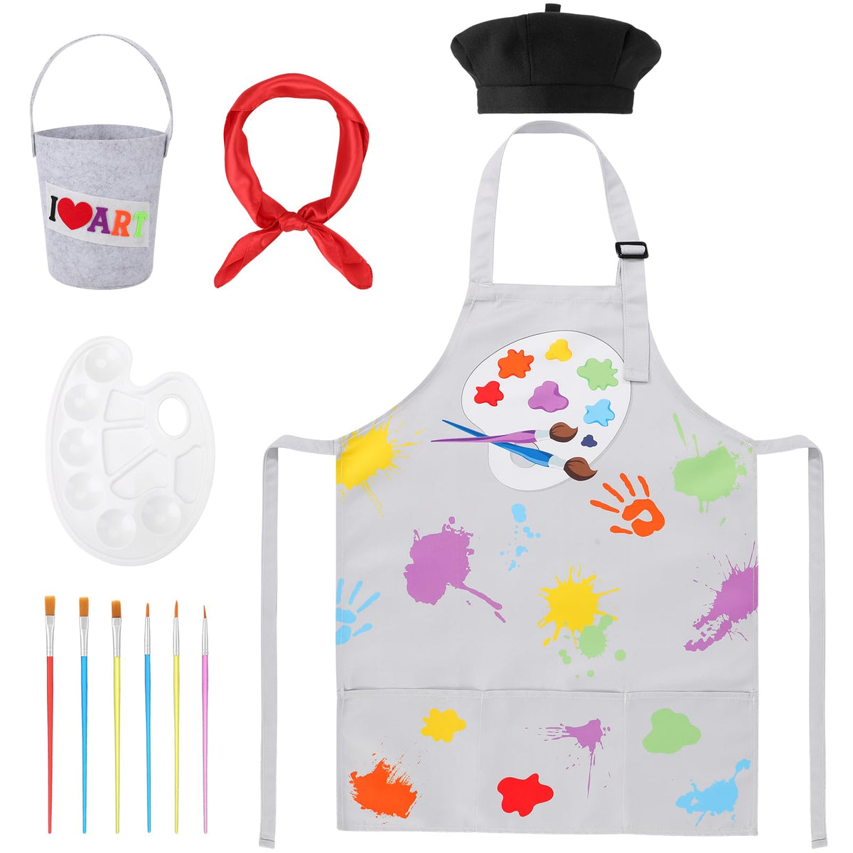 XLSXEXCL kids full outfit ready for pretend painting