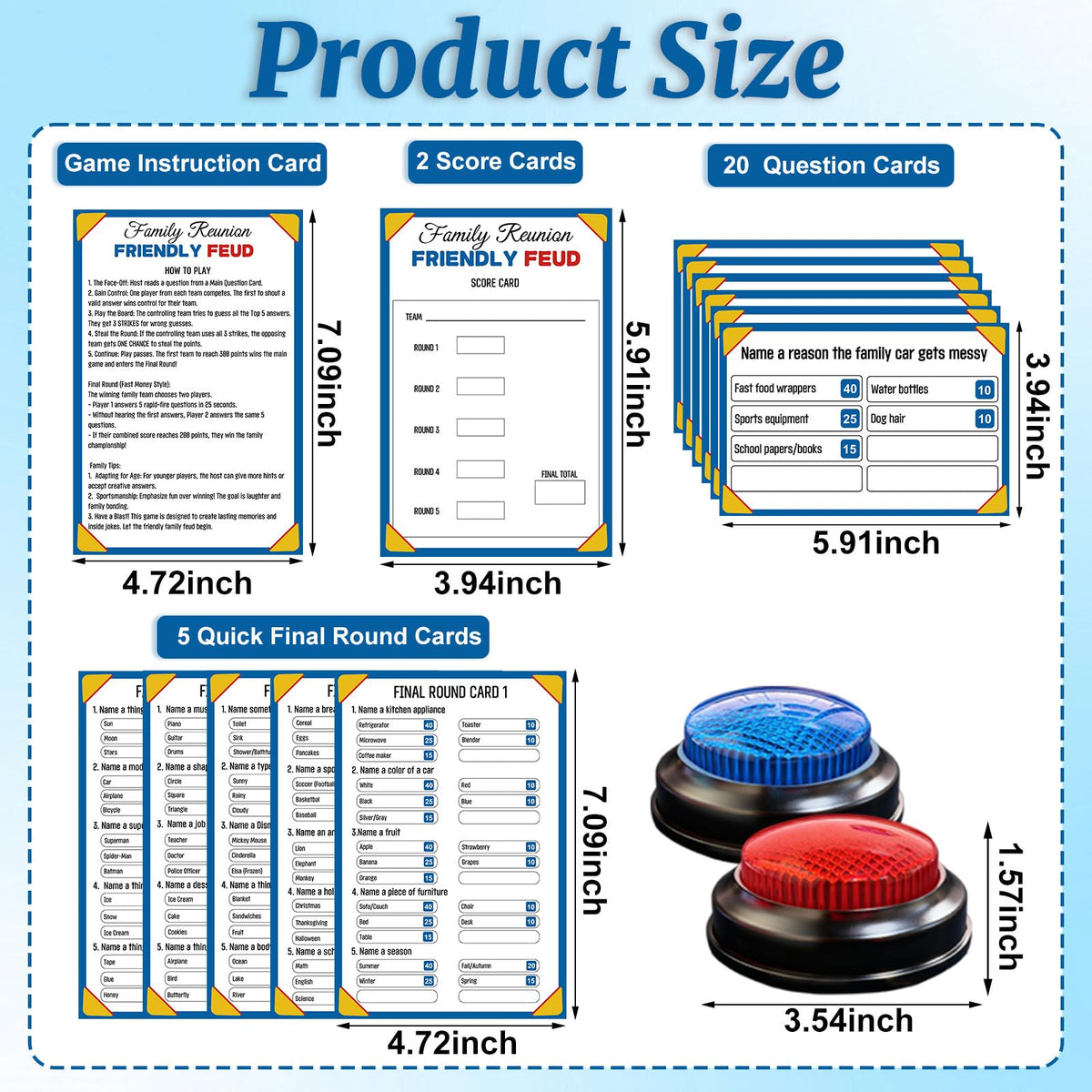 Xminc electronic answer buzzers enable quick, competitive signaling.