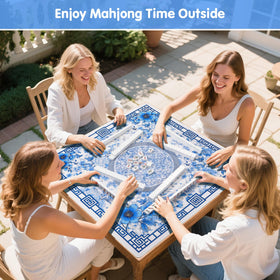 Xmoiqer Mahjong Mat reinforced edges prevent fraying for durability