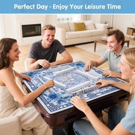 Xmoiqer Mahjong Mat anti-slip back keeps the board steady during play