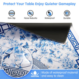 Xmoiqer Mahjong Mat waterproof surface cleans quickly after spills