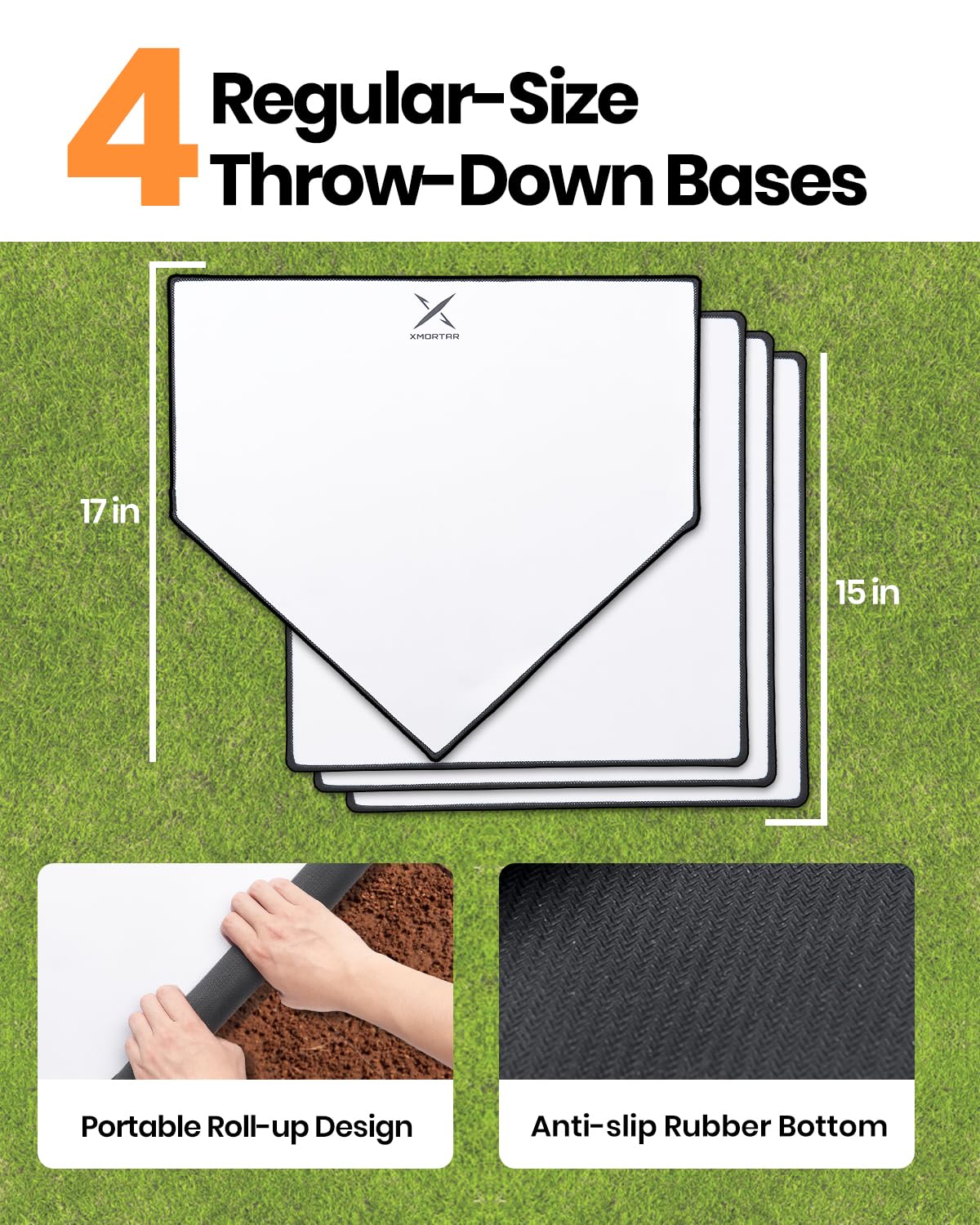 Backyard play with Xmortar Grand Slam set on grass and open space