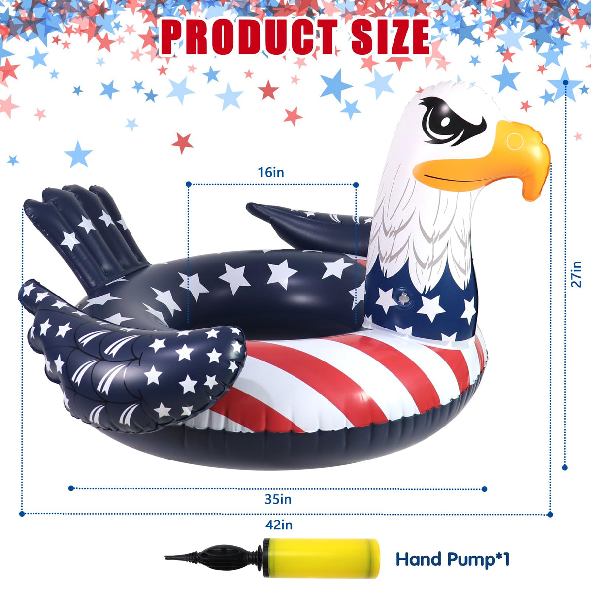 Xmoyaas eagle float doubles as party decoration for indoor or outdoor events.