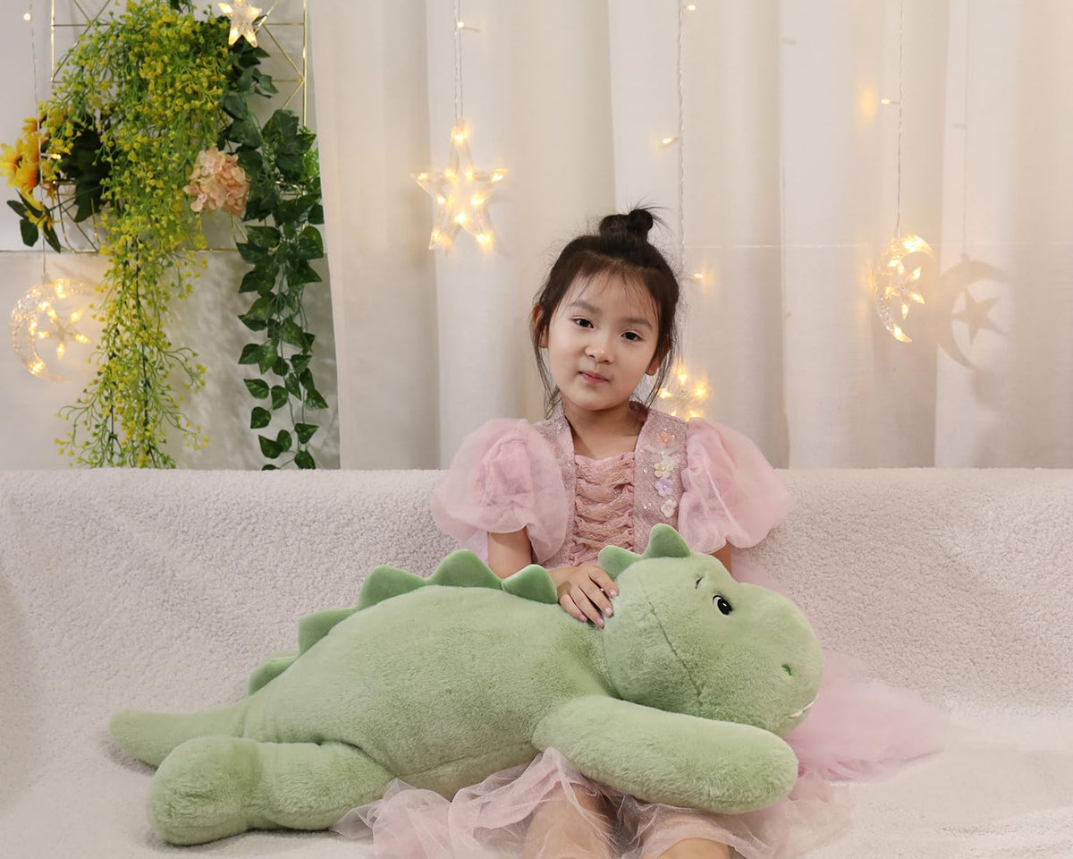 XMV dinosaur weighted plush beads distribution abdomen shows even weight for stability during play.