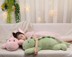 XMV dinosaur weighted plush gift ready display for dinosaur lovers.