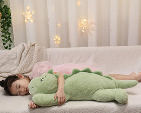 XMV dinosaur weighted plush living room setup demonstrates versatile placement in homes.