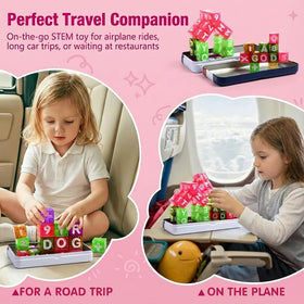 XNYV colorful magnetic tiles showcasing tactile learning and visual contrast.