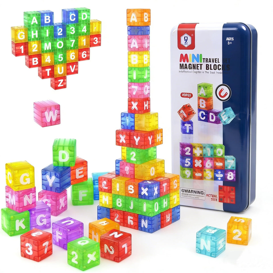 XNYV magnetic blocks stored in a sturdy box, ready for travel learning.
