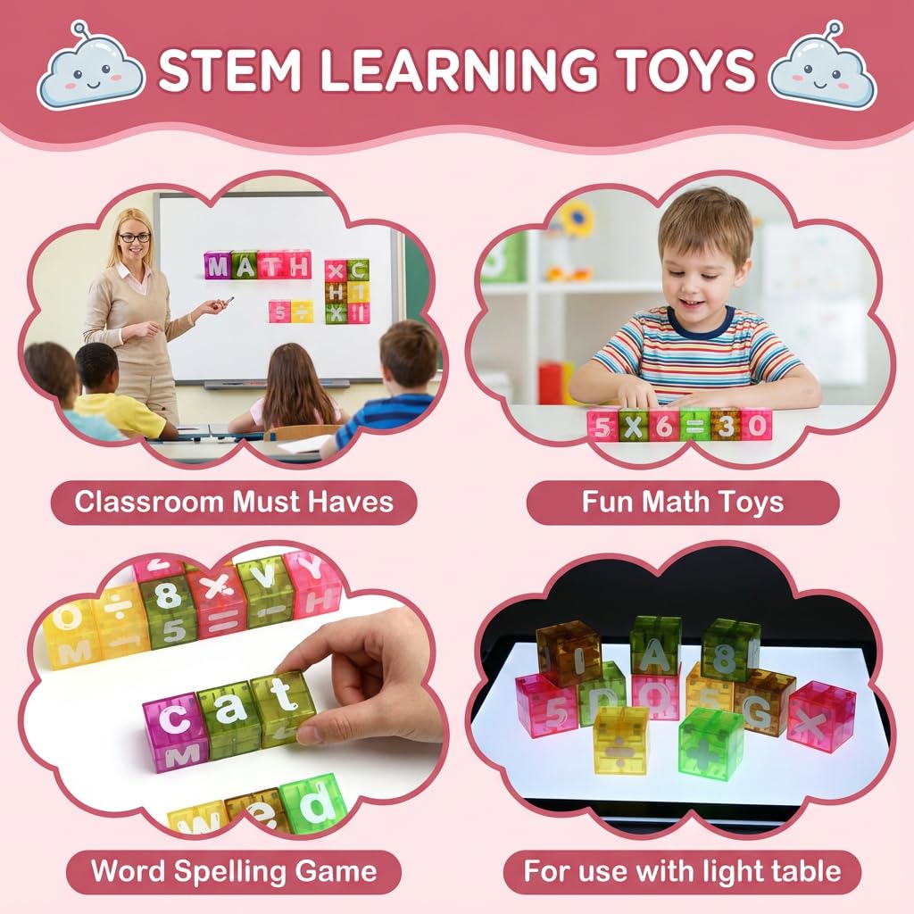 XNYV BPA-free ABS plastic blocks with smooth edges for safe hands-on play.