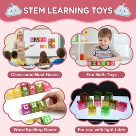 XNYV BPA-free ABS plastic blocks with smooth edges for safe hands-on play.