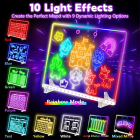 XoBathti LED drawing board glowing artwork for screen-free play