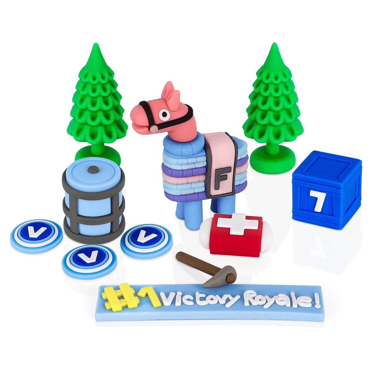 Xoibakoe video game cake toppers alpacas decorate a themed birthday cake