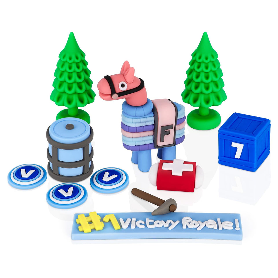 Xoibakoe video game cake toppers alpacas decorate a themed birthday cake