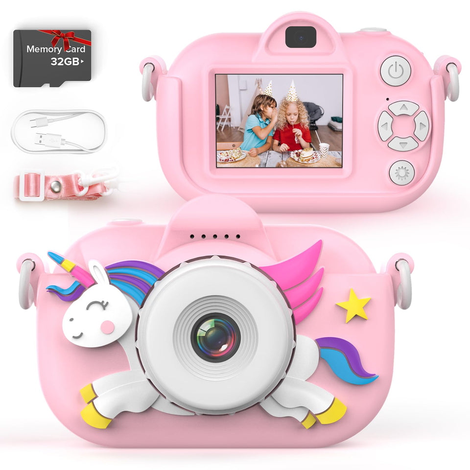 Xoieod Kids Camera dual-lens front view for budding photographers and self-portraits