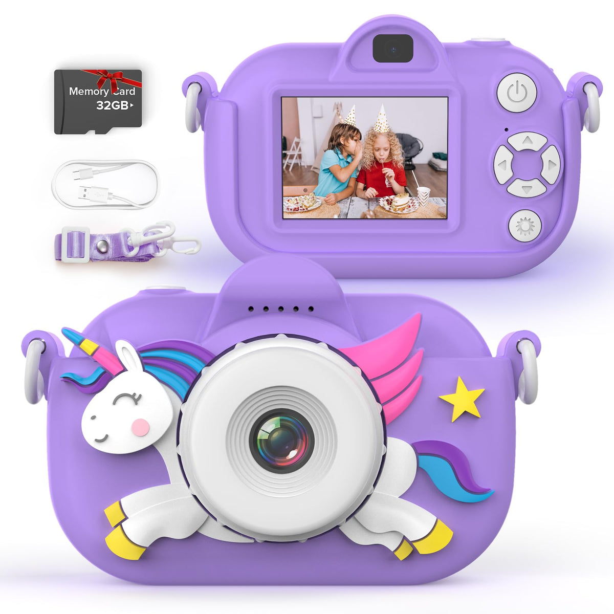 Xoieod Kids Camera dual-lens view for vibrant photos and videos