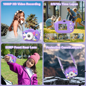 Xoieod Kids Camera with sticker frames for creative storytelling