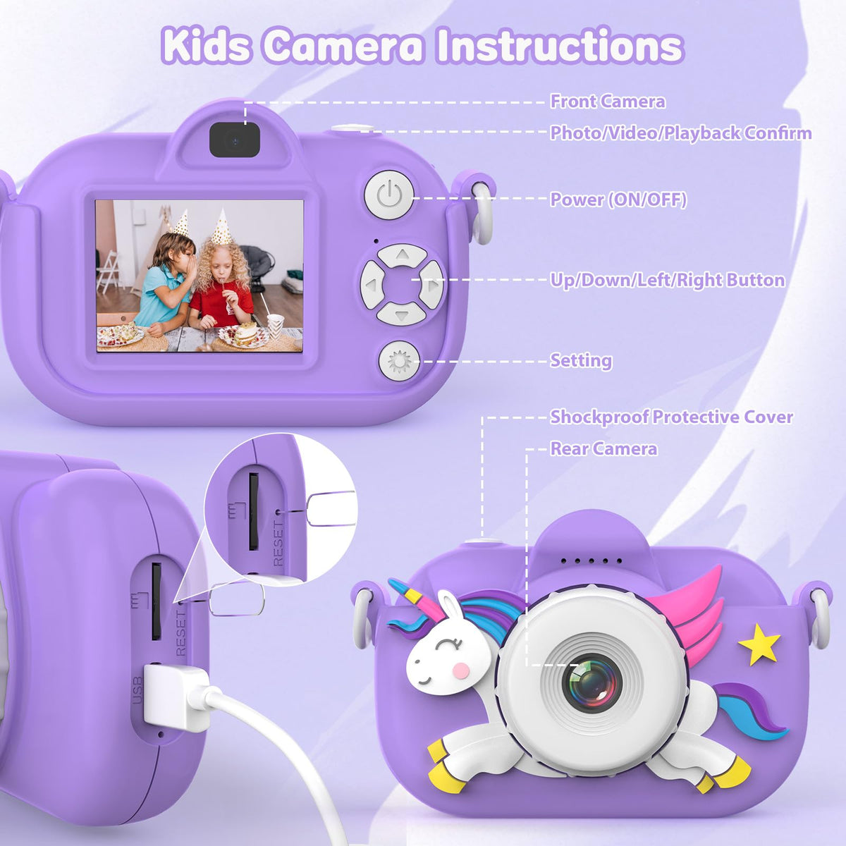 Xoieod Kids Camera time-lapse modes for adventurous moments